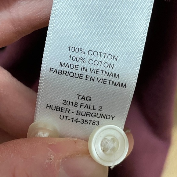 UNTUCKit Huber Burgundy Cotton Button Down Smart Casual Shirt Men's XL - Picture 3 of 5